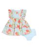 Pippa & Julie Pippa & Julie Rose Print Dress & Bloomers Set - 1