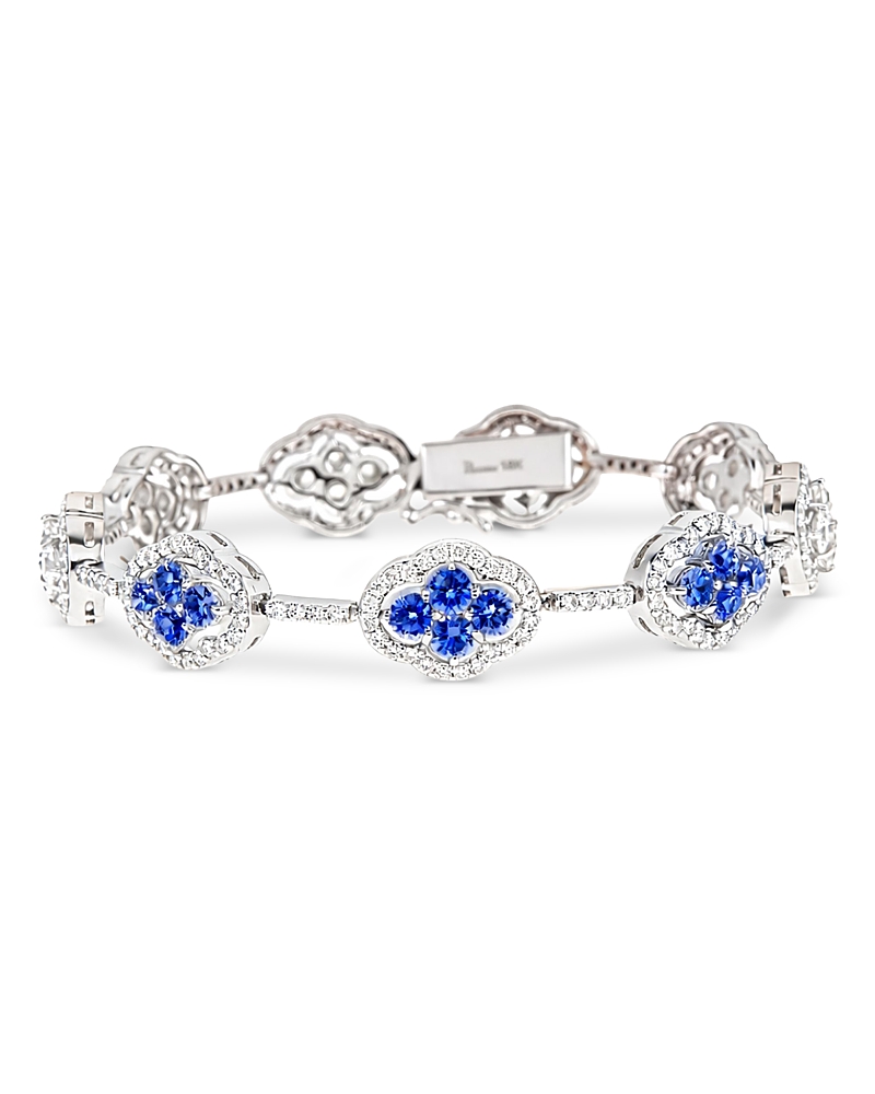 Piranesi Piranesi 18K White Gold Diamond & Blue Sapphire Maison Bracelet