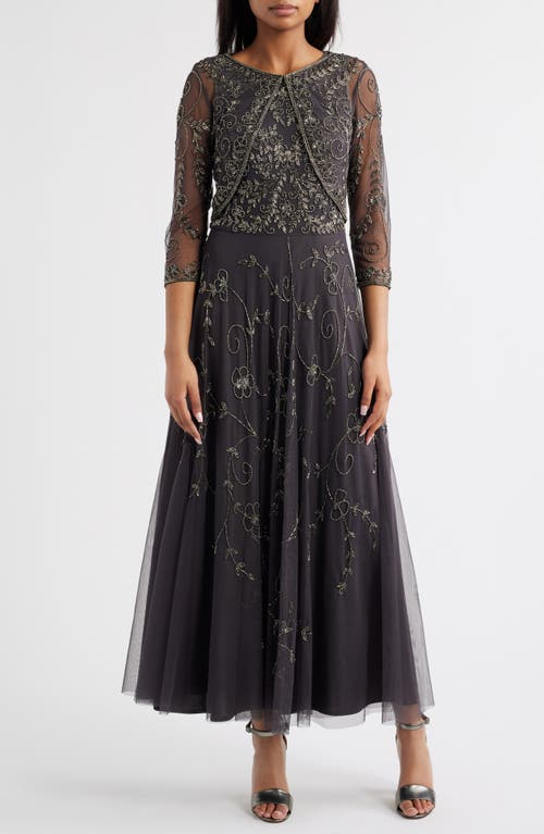 Pisarro Nights Pisarro Nights Beaded Mesh Gown with Jacket