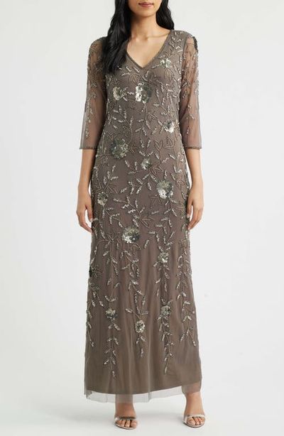 Pisarro Nights Pisarro Nights Sequin & Bead Gown