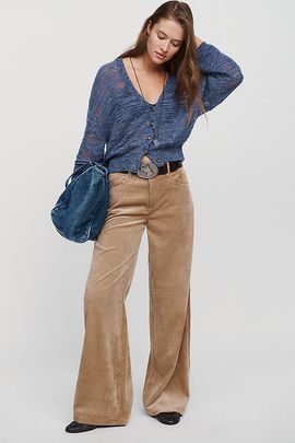 Pistola Jadyn Mid Rise Wide Leg Corduroy Jeans