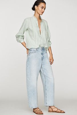 Pistola Petite Wes High-Rise Barrel-Leg Jeans