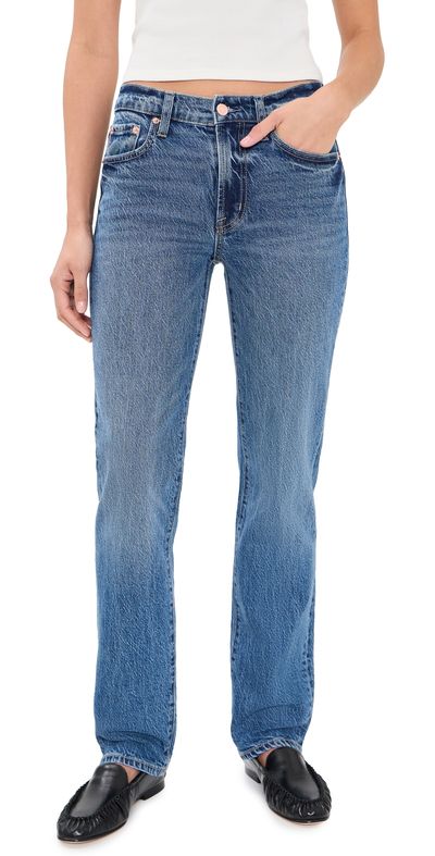 Pistola Pistola Aleks Mid Rise Straight Long Jeans Sea Salt