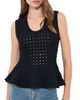 Pistola Pistola Anna Peplum Sweater Tank Black - 1