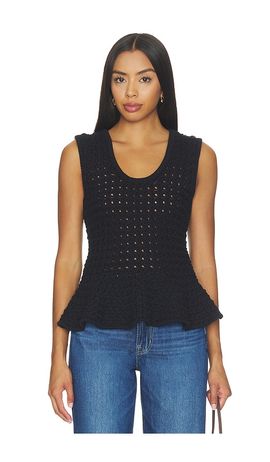 PISTOLA PISTOLA Anna Peplum Sweater Tank Top