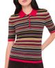 Pistola Pistola Ashlee Short Sleeve Polo Sweater Negroni Stripe - 1