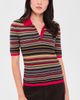 Pistola Pistola Ashlee Short Sleeve Polo Sweater Negroni Stripe - 2