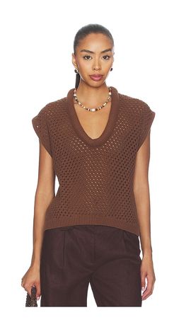 PISTOLA PISTOLA Beck Open Knit Cropped Sweater