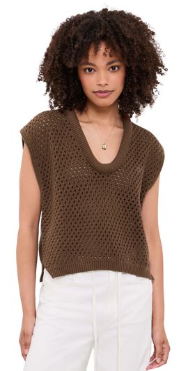 Pistola Pistola Beck Slouchy Open Knit Sweater Java