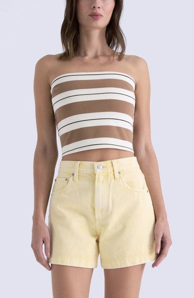 Pistola Pistola Beverly Stripe Cotton Blend Strapless Top