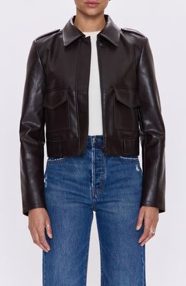Pistola Pistola Bex Faux Leather Crop Jacket
