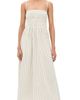 Pistola Pistola Bianca Dress Sage Egret Stripe - 1