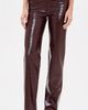 Pistola Pistola Cassie Super High Rise Straight Faux Leather Pants Burgundy Croc - 2