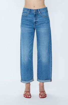 Pistola Pistola Donny Cuffed High Waist Wide Leg Jeans