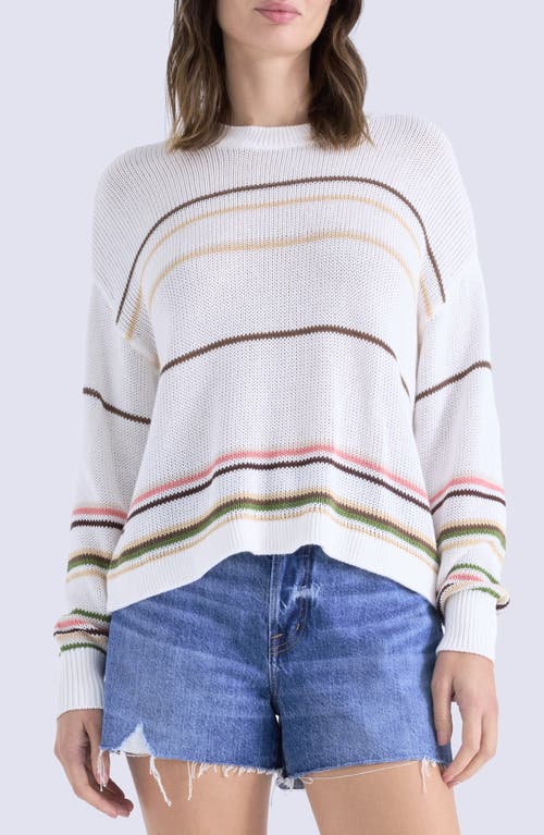 Pistola Pistola Eva Rib Knit Frayed Edge Cotton Sweater