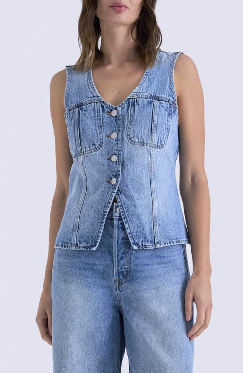 Pistola Pistola Gia Fitted Collarless Denim Vest