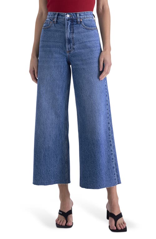 Pistola Pistola Lana Raw Hem High Waist Ankle Wide Leg Jeans