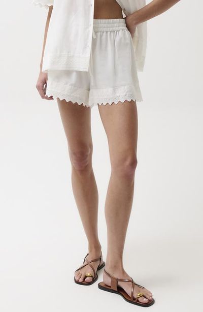 Pistola Pistola Meiya Lace Trim Cotton & Silk Shorts