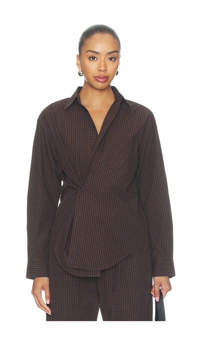 PISTOLA PISTOLA Mila Long Sleeve Button Down Wrap Top