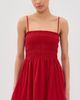 Pistola Pistola Mina Smocked Bodice Mini Dress Racer Red - 2