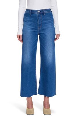 Pistola Pistola Penny Wide Leg Raw Hem Crop Jeans