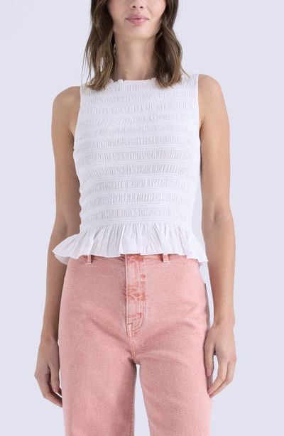 Pistola Pistola Phoebe Smock Detail Sleeveless Cotton Blend Top