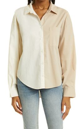 Pistola Pistola Sloane High-Low Stretch Cotton Shirt
