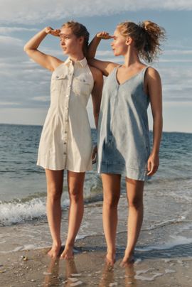 Pistola Tavi Cotton Denim Shift Dress