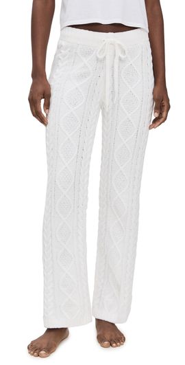 PJ Salvage PJ Salvage Cozy Chenille Cable Knit Pants Ivory