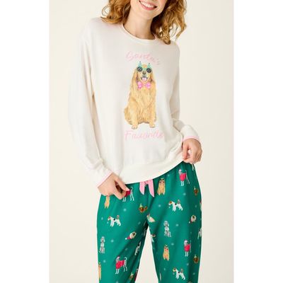 PJ Salvage PJ Salvage Happy Pawlidays 2-Piece Sleep Set
