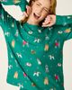 PJ Salvage PJ Salvage Happy Pawlidays Long Sleeve Sleep Top - 4