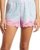 PJ Salvage PJ Salvage Leo Dreams Lace Trim Brushed Jersey Pajama Shorts - 1