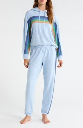 PJ Salvage PJ Salvage Radiant Stripe Peached Jersey Hoodie Pajamas