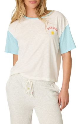 PJ Salvage PJ Salvage Sunday Funday Cotton Blend Pajama T-Shirt