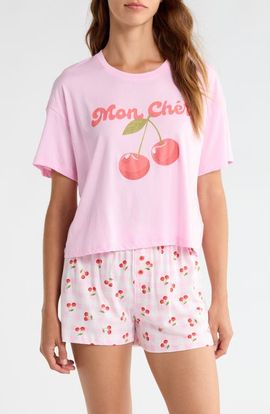 PJ Salvage PJ Salvage T-Shirt & Boxers Jersey Short Pajamas