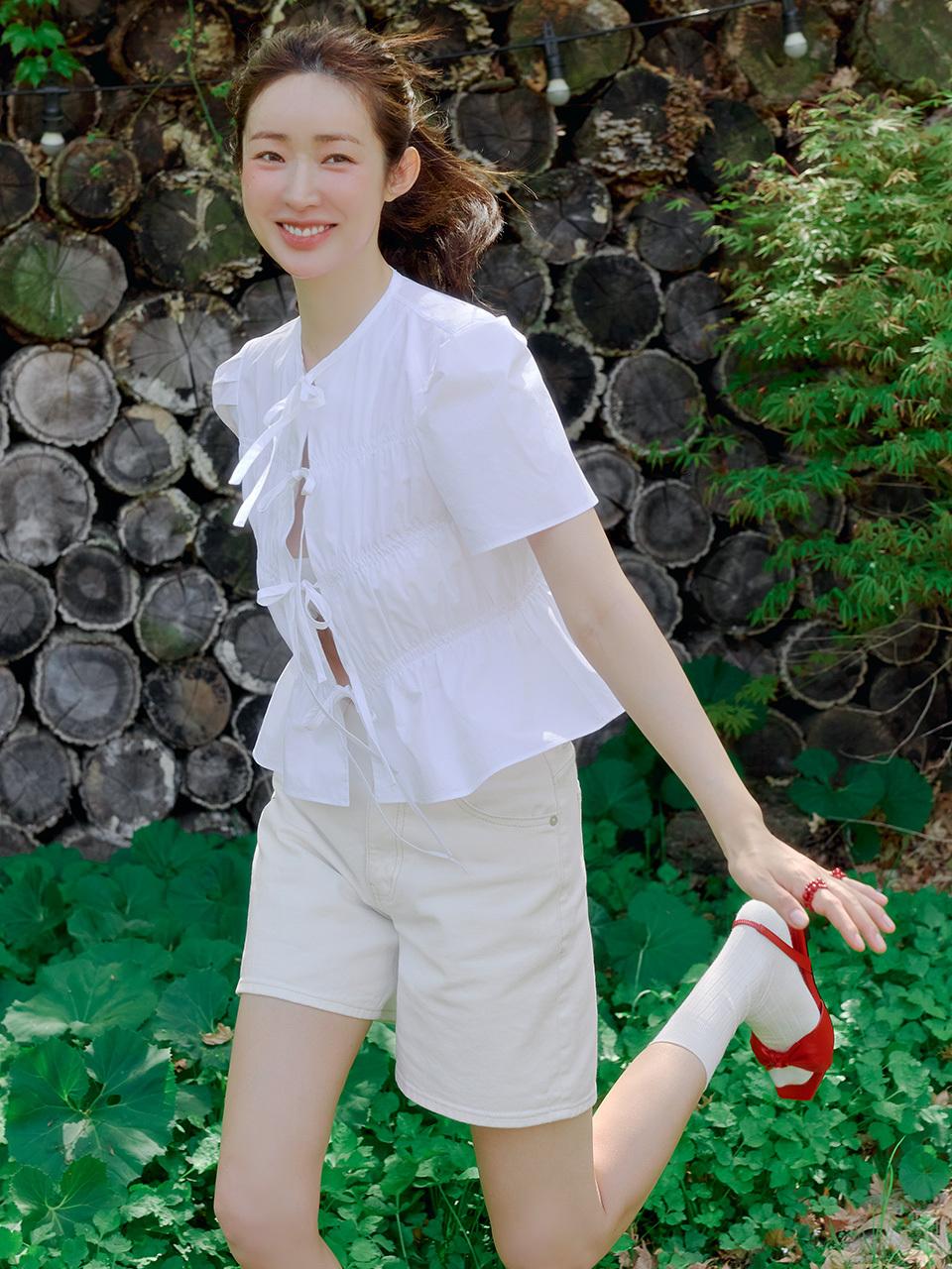PLAC Mari Denim Shorts M06_Off White