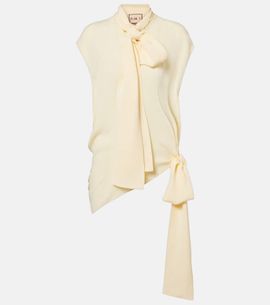 Plan C Plan C Asymmetric tie-neck blouse