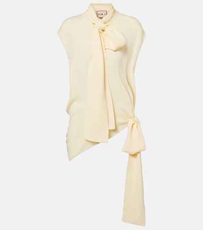 Plan C Plan C Asymmetric tie-neck blouse