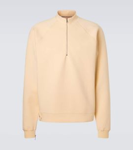 Plan C Plan C Cotton-blend half-zip sweatshirt