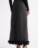 PLAN C PLAN C Feather Trim Wool Blend Maxi Skirt - 3