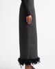 PLAN C PLAN C Feather Trim Wool Blend Maxi Skirt - 4