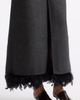 PLAN C PLAN C Feather Trim Wool Blend Maxi Skirt - 5