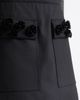PLAN C PLAN C Floral Embellished Pocket Stretch Wool Miniskirt - 5