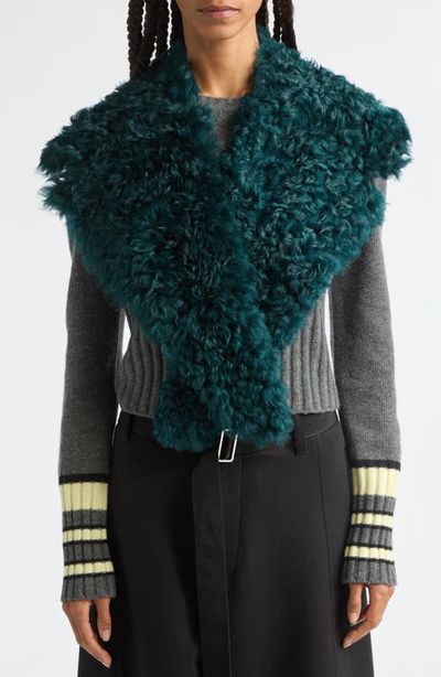PLAN C PLAN C Genuine Shearling Neck Scarf