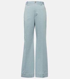 Plan C Plan C High-rise cotton-blend flared pants