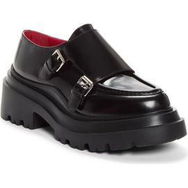 PLAN C PLAN C Monk Strap Buckle Platform Loafer