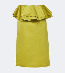 Plan C Plan C Peplum satin midi skirt