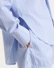 Plan C Plan C Scarf-detail striped cotton shirt - 5