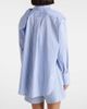 Plan C Plan C Scarf-detail striped cotton shirt - 6