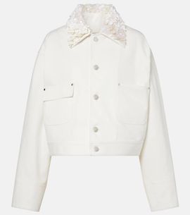 Plan C Plan C Sequined cotton drill jacket